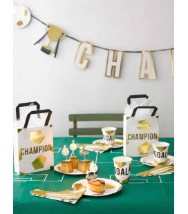 8 Serviettes Chaussure Champion Foot