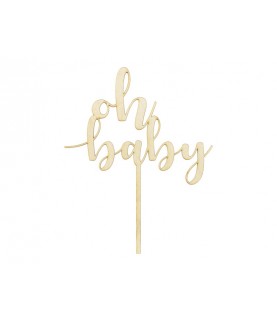 Oh Baby Wooden Cake Topper