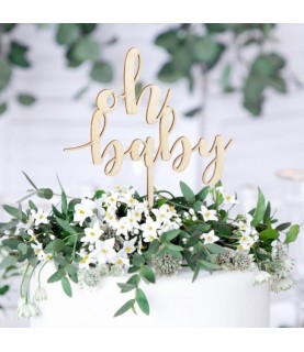 Oh Baby Wooden Cake Topper