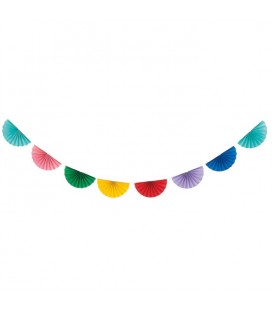 Rainbow Bunting Fan Garland