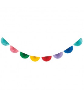 Rainbow Bunting Fan Garland