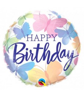 Foil Happy Birthday Butterflies Balloon