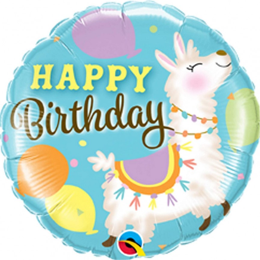 Ballon Alu Lama Happy Birthday