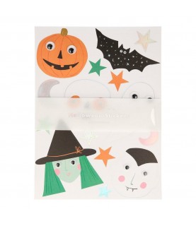 5 Blatt Stickers mit Halloween-Muster