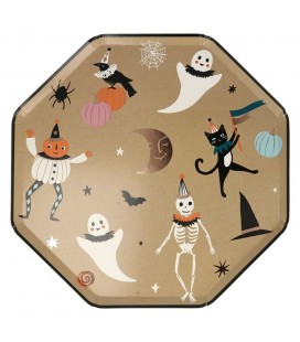 8 Große Vintage Halloween Teller