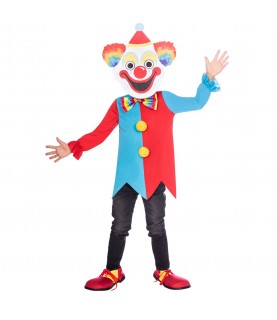 Kostüm Karnevalclown mit Großem Kopf