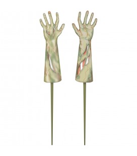 2 Lawn Signs Zombie Hands