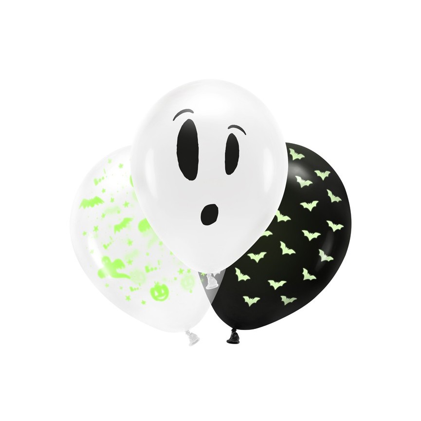 3 UV Balloons BOO!