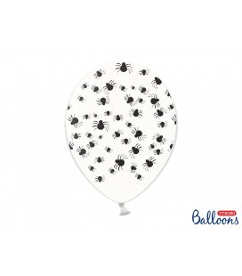 Cristal Clear Balloon with Spiders