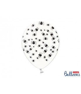 Cristal Clear Balloon with Spiders