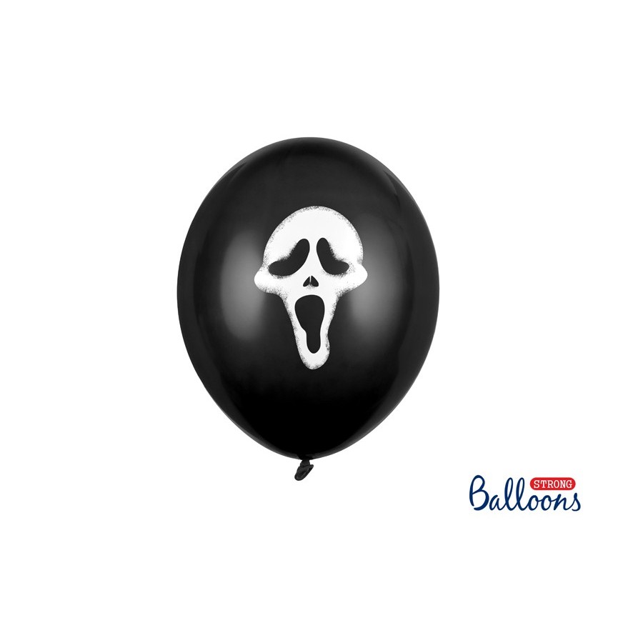 Pastellschwarzer Luftballon mit Scream