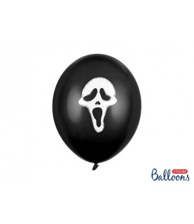Pastel Black Balloon with Scream