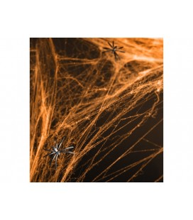 Orange Halloween Spider Web