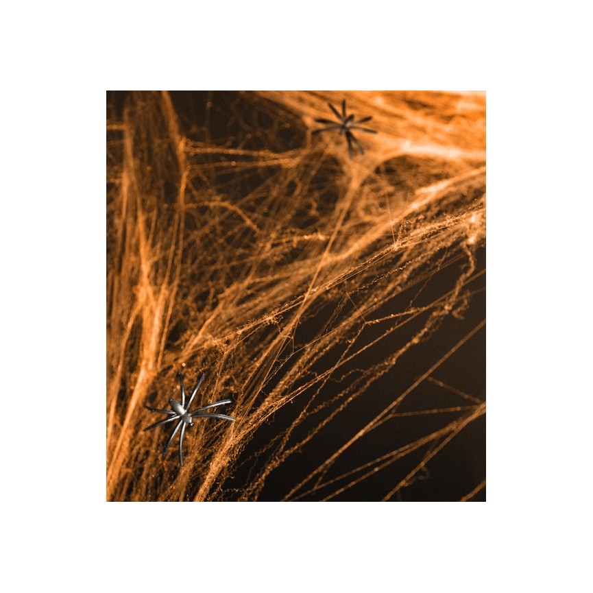 Orange Halloween Spider Web