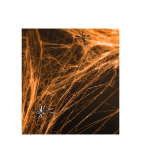Orange Halloween Spider Web
