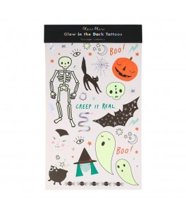 2 Halloween Glow Tattoo Sheets