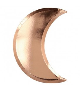 Vintage Halloween Copper Moon Plates
