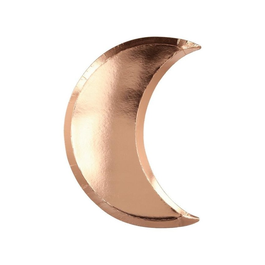 Vintage Halloween Copper Moon Plates