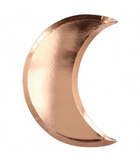 Vintage Halloween Copper Moon Plates
