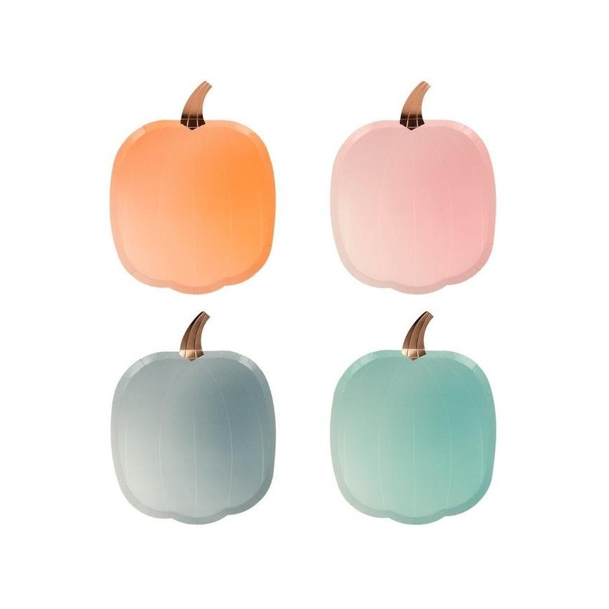 Ombre Halloween Pumpkin Plates Ombre Halloween Pumpkin Plates