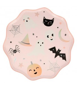 Große Pastellfarbene Halloween Teller