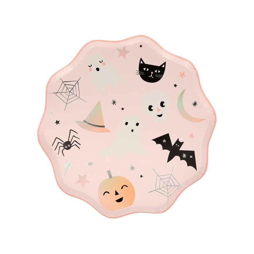 Große Pastellfarbene Halloween Teller