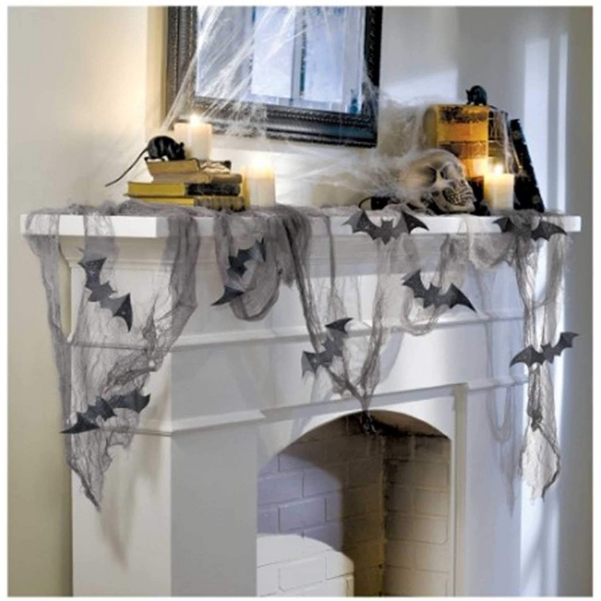 Decorative fabric with bats