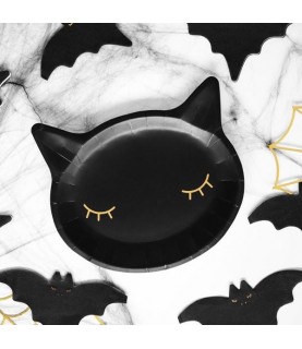 Assiettes Chaton noir