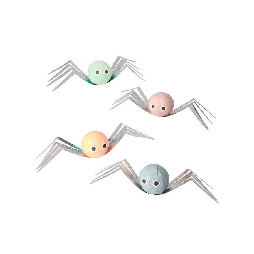 4 Pastel Surprise Spider Balls