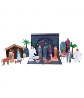 Calendrier de l'Avent de la Nativité en papier kraft