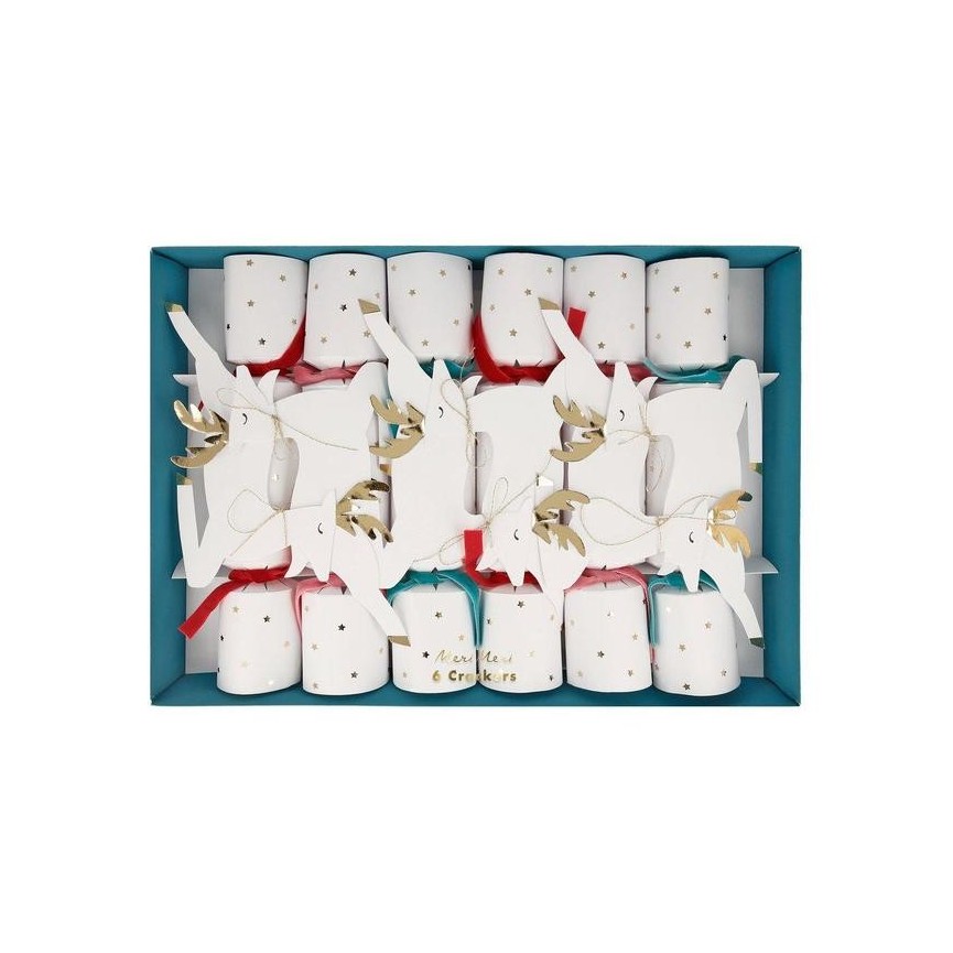 6 Leaping Reindeer Medium Crackers 6 Leaping Reindeer Medium Crackers
