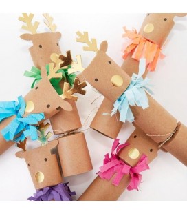 6 Reindeer Fringe Small Crackers