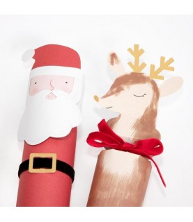 6 Christmas Character Large Crackers