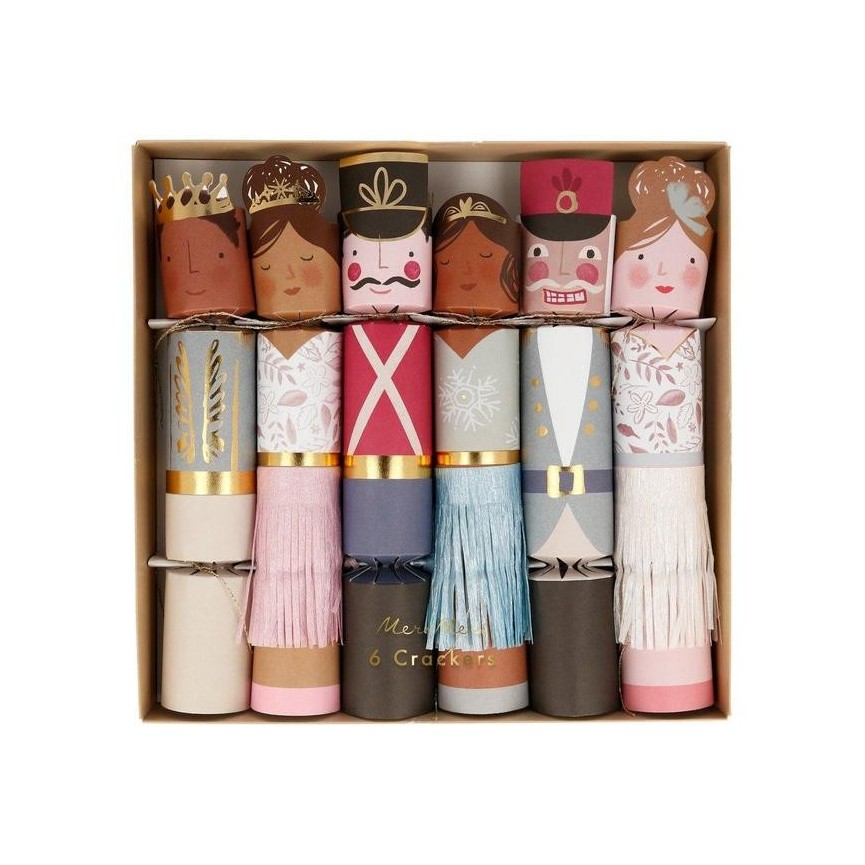 6 Nutcracker Character Medium Crackers