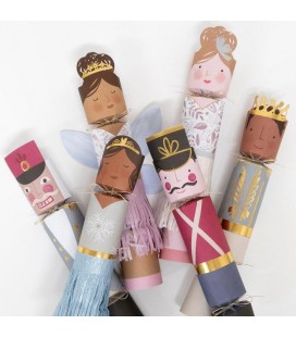 6 Nutcracker Character Medium Crackers