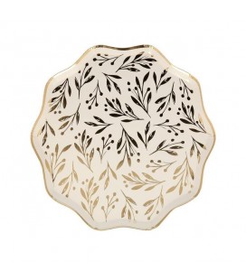 8 Gold Leaf Side Plates