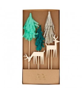 Cake Toppers Décorations gâteaux Foret & Rennes