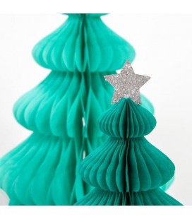 Set of 10 Green Forest Honeycomb Decorations