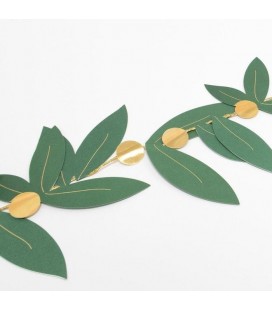 Guirlande de Feuilles avec Dorure  Festive