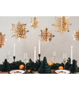 Hanging decoration Golden Snowflakes