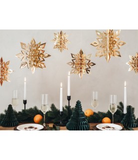 Hanging decoration Golden Snowflakes