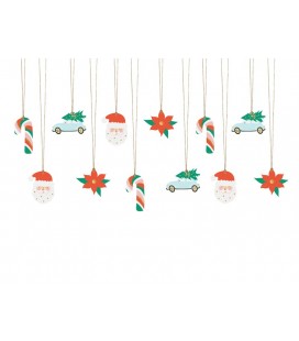 Set of 12 Santa Claus Gift Tags