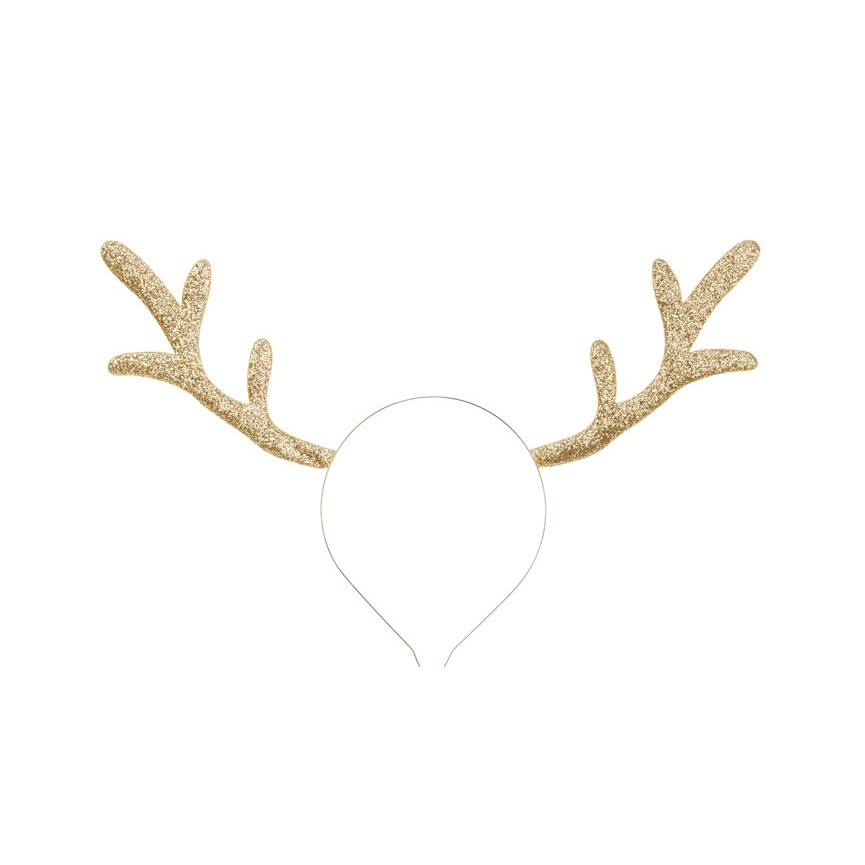 Golden Reindeer Headband