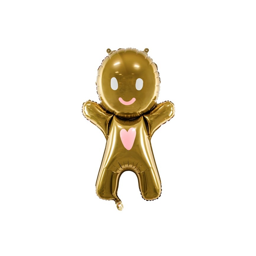 Ballon Aluminium Bonhomme de Pain d'Epices Ballon Aluminium Bonhomme de Pain d'Epices