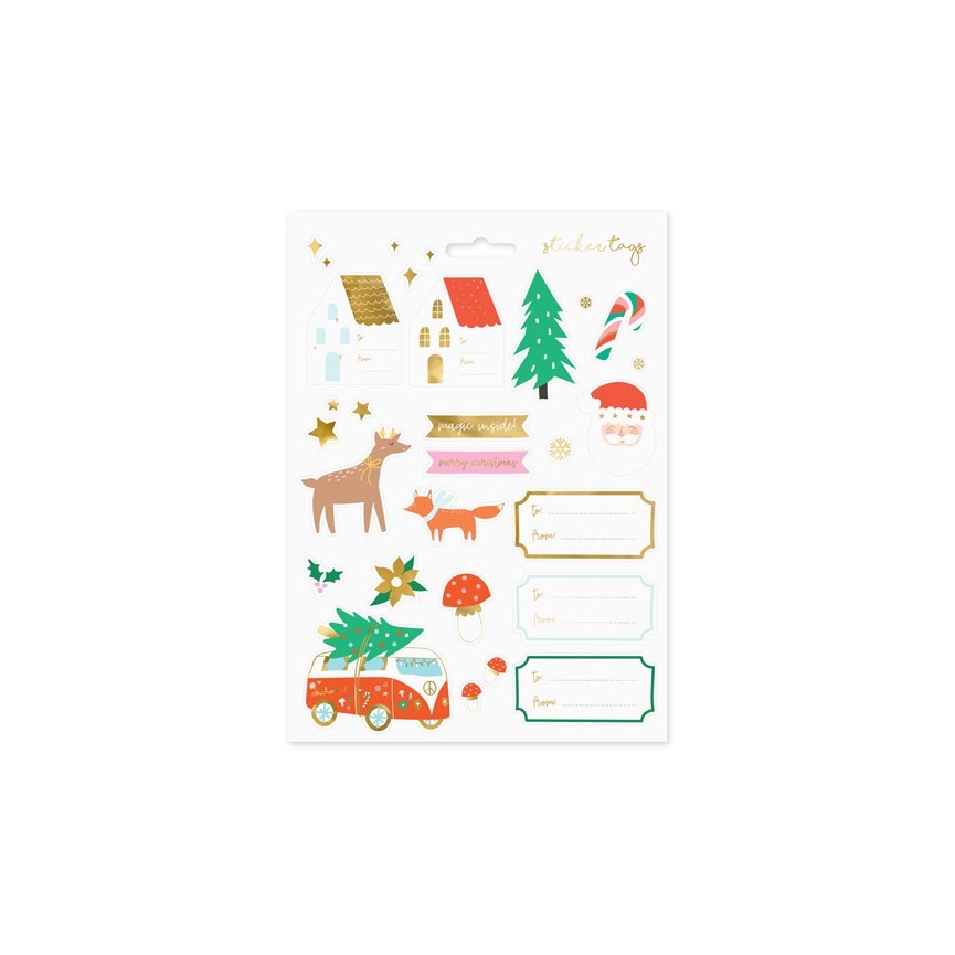 Winter Forest Christmas Stickers
