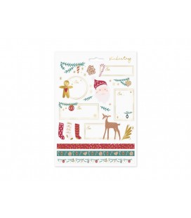 Christmas Stickers with Santa Claus