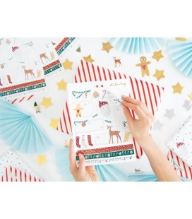 Weihnachtsaufkleber mit Weihnachtsmann