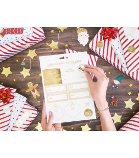 Golden Christmas Stickers