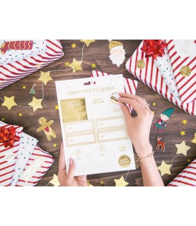 Golden Christmas Stickers