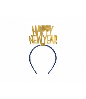 Serre-tête Doré Happy New Year